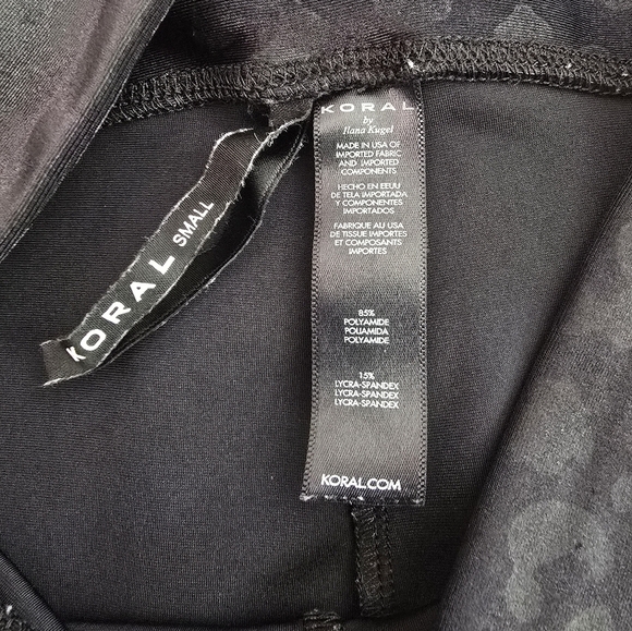 Koral Black Leggings with High Waist and Sparkly Design - Picture 7 of 9